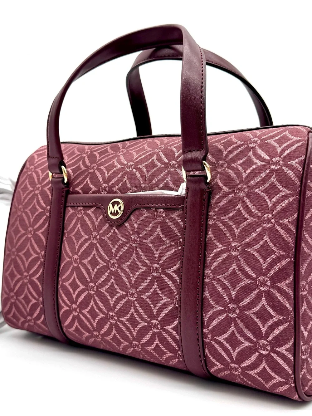 Michael Kors Medium Travel Duffle Satchel Bag Ox Blood Multi